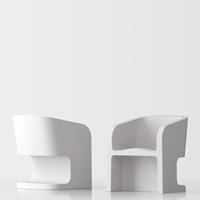 Michelle fauteuil design - blanc 1